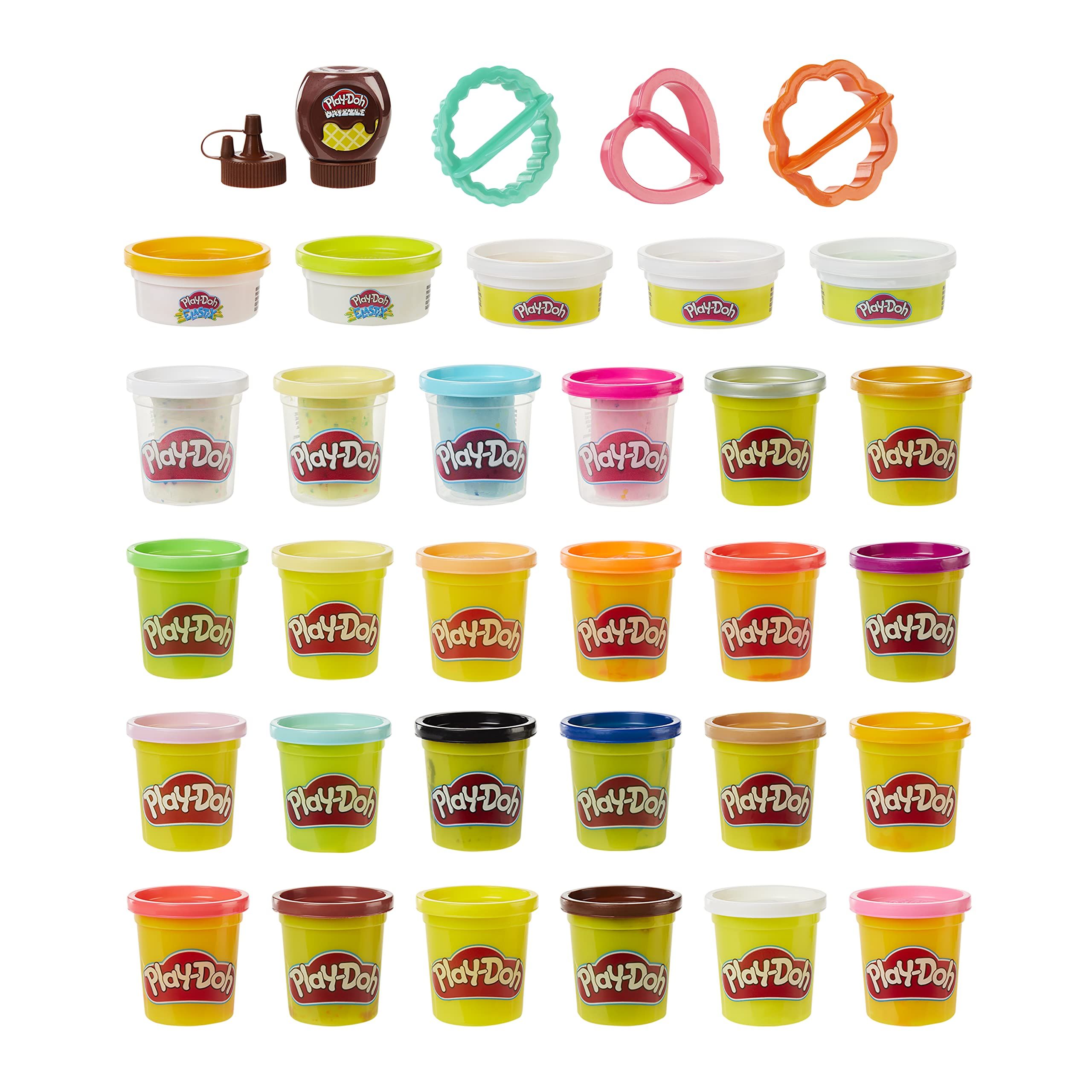 Play-Doh Kitchen Creations Cook 'n Colors Refill Variety Pack Confetti, Elastix, Drizzle, Metallics, | Amazon (US)