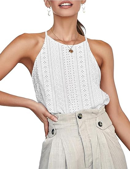 LouKeith Womens Tank Tops Casual Flowy Printed Vest Shirts Sleeveless Cotton Soft Summer Tees Blo... | Amazon (US)