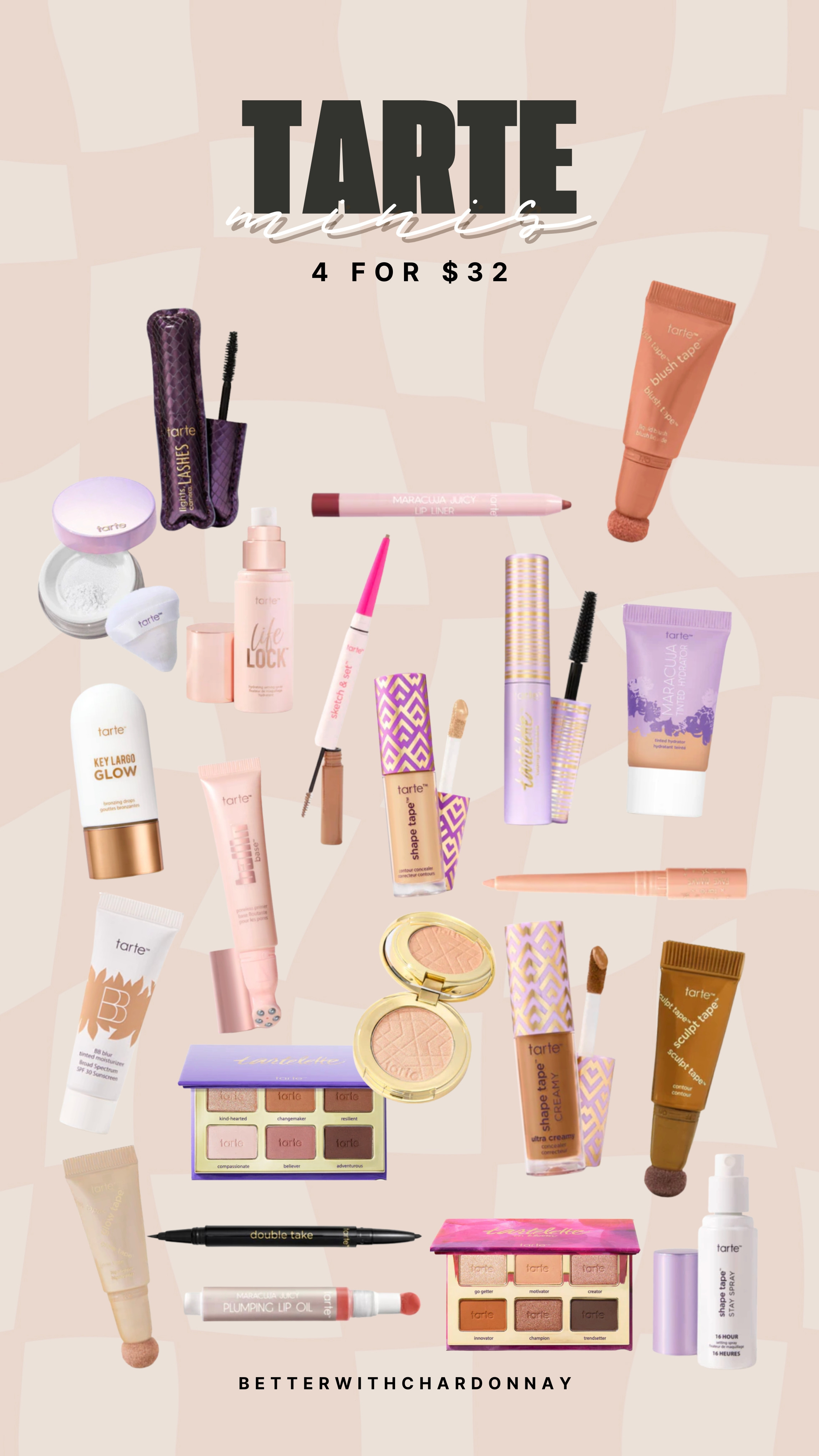 Tarte Mini sale is here! Get 4 mini products for $32, perfect for your next vacation!
#ad @tartecosmetics #tartepartner
beauty essentials, tarte, vacation essentials, beauty favorites, gift ideas  

 

#LTKmomlife #LTKSaleAlert #LTKBeauty