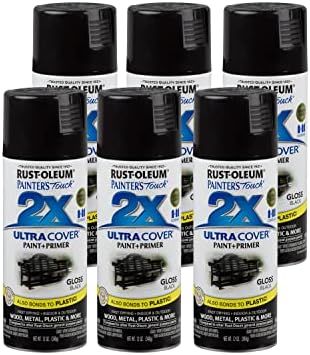 Amazon.com: Rust-Oleum 249122-6 PK Painter's Touch 2X Ultra Cover, 6 Pack, Gloss Black : Everythi... | Amazon (US)