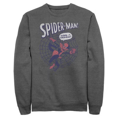 Mens Marvel: Spider-Man Cool It Webhead Sweatshirt - Charcoal Heather - Medium | Target