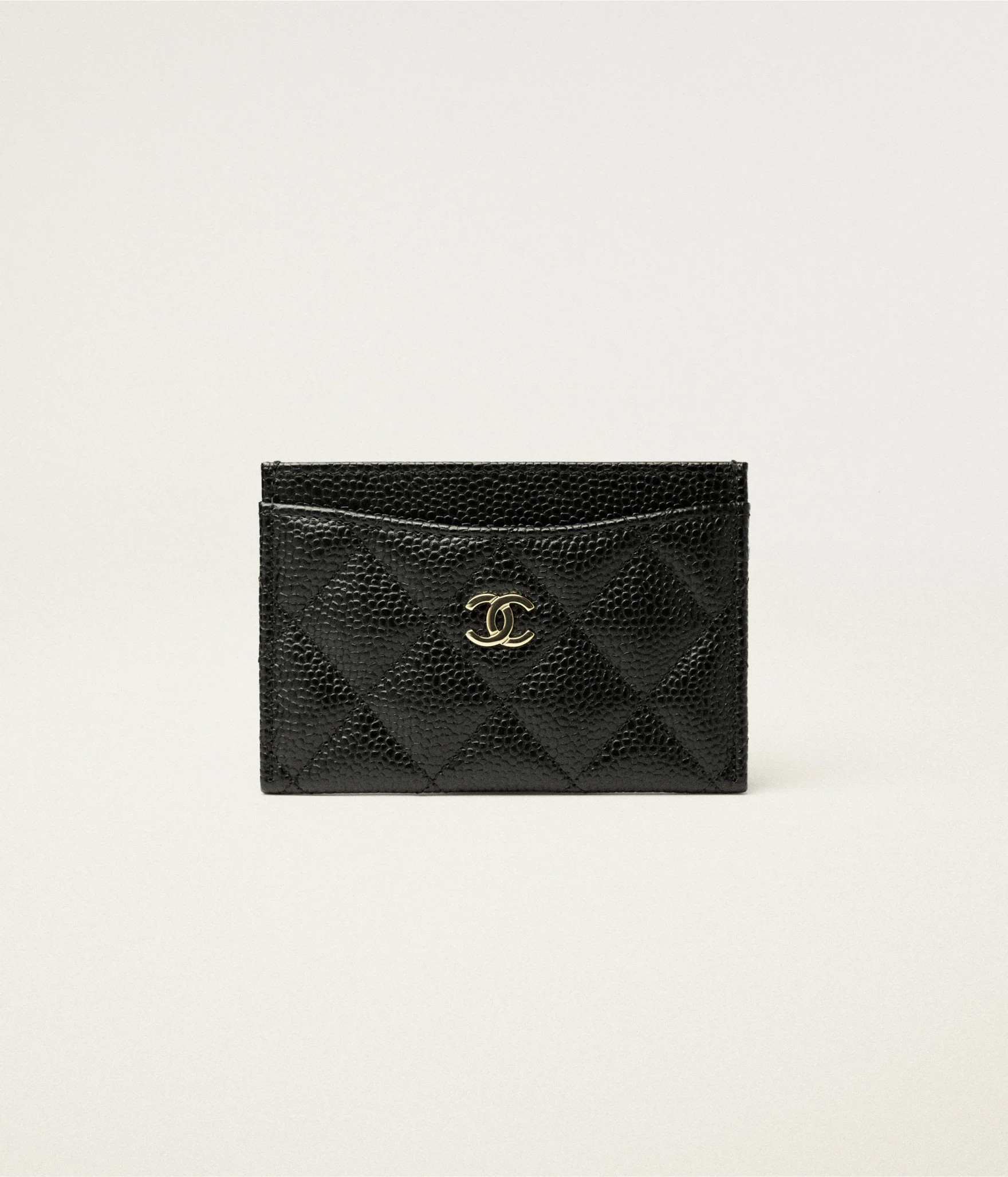 Classic card holder - Grained calfskin & gold-tone metal, black — Fashion | CHANEL | Chanel, Inc. (US)