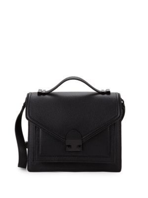Medium Boxed Pebbled Leather Shoulder Bag | Saks Fifth Avenue OFF 5TH