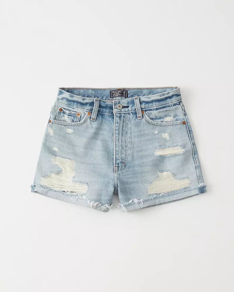 Womens High Rise Denim Shorts | Womens Bottoms | Abercrombie.com | Abercrombie & Fitch US & UK