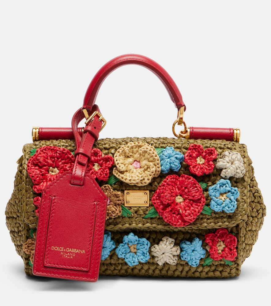 Dolce&Gabbana My Sicily Mini raffia-effect top-handle bag | Mytheresa (US/CA)