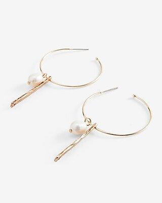 Pearl and Bar Drop Hoop Earrings$24.00$24.00pearl 403$24.00Pearl 403Size ChartAdd to BagSTORE PIC... | Express