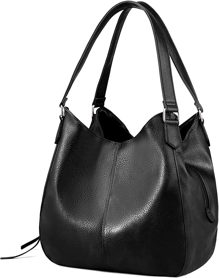 DOURR Women's Multi-pocket Shoulder Bag Fashion Vegan Leather Handbag Tote Purse | Amazon (US)