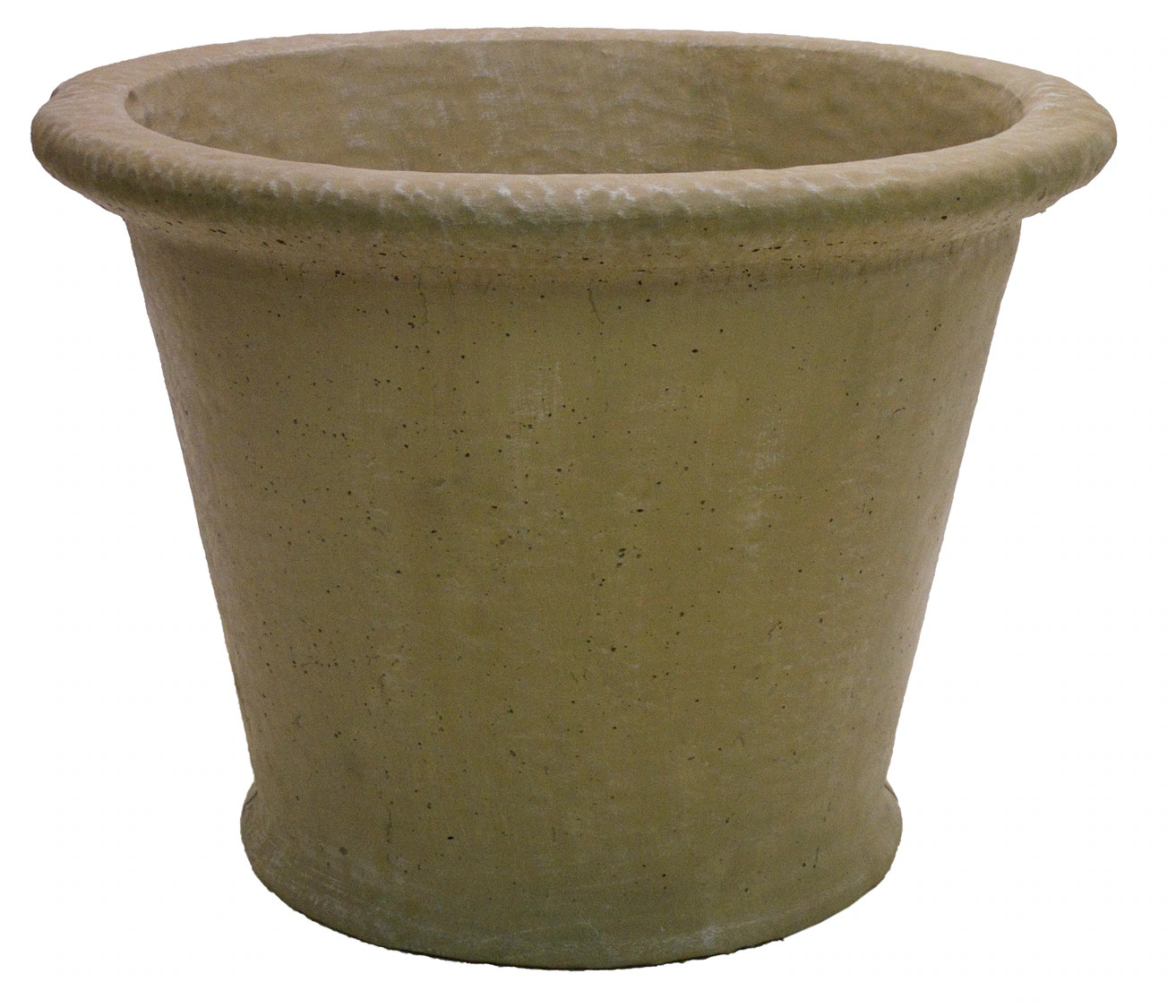 Lowe's Round 27.0-in W x 20-in H x Brown Concrete Outdoor Planter | 07-108513DS | Lowe's