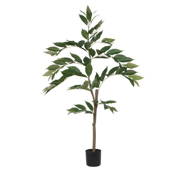 Vickerman 4' Potted Artificial Green Nandina Tree Features 118 Leaves - Walmart.com | Walmart (US)