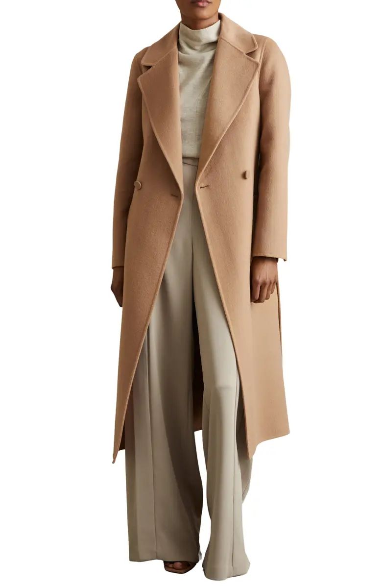 Reiss Lucia Belted Wool Blend Coat | Nordstrom | Nordstrom