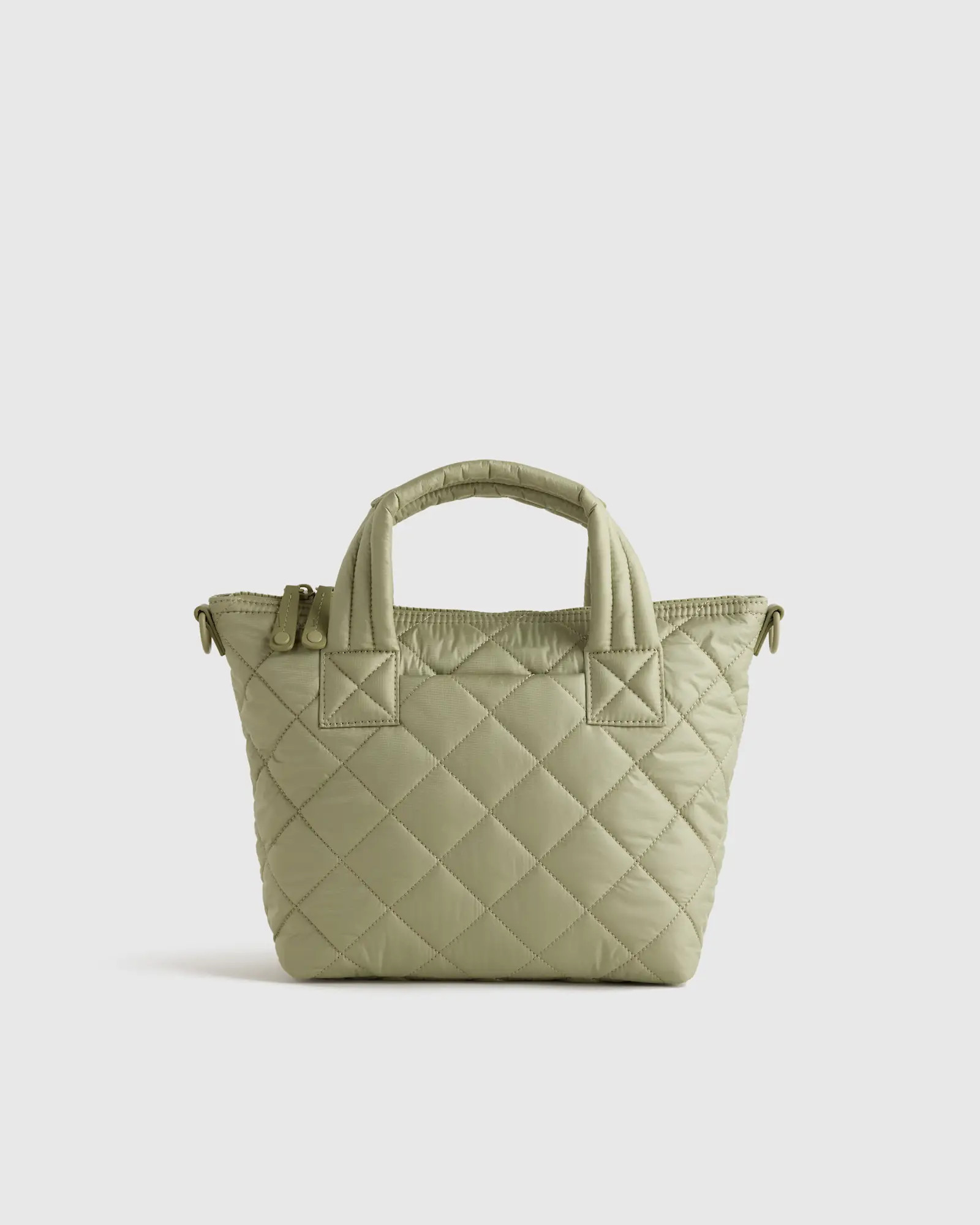 Transit Quilted Small Crossbody Tote in Tea Green | Quince
