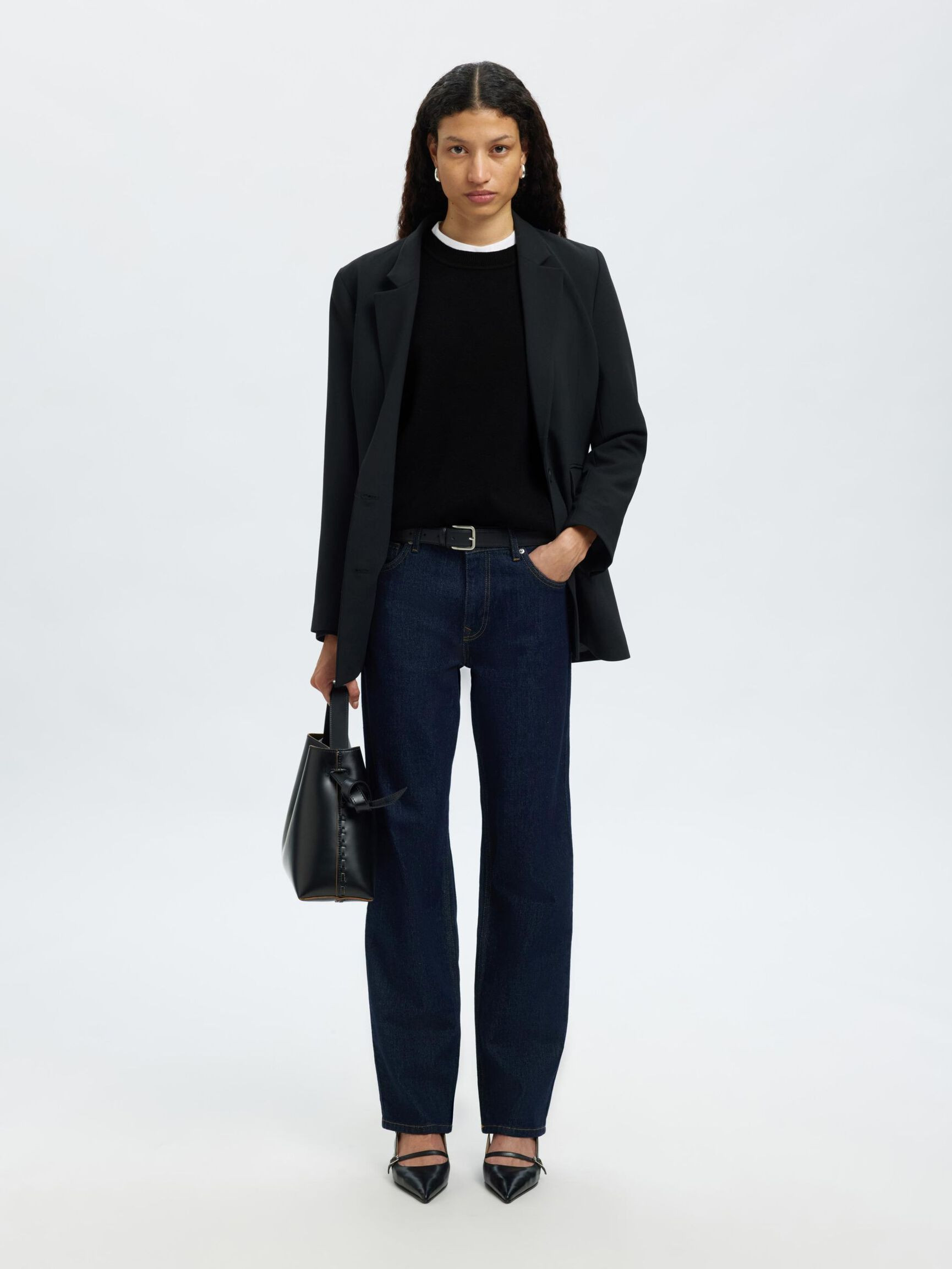 VISCOSE BLEND KNITTED JUMPER£65.00 | Selected