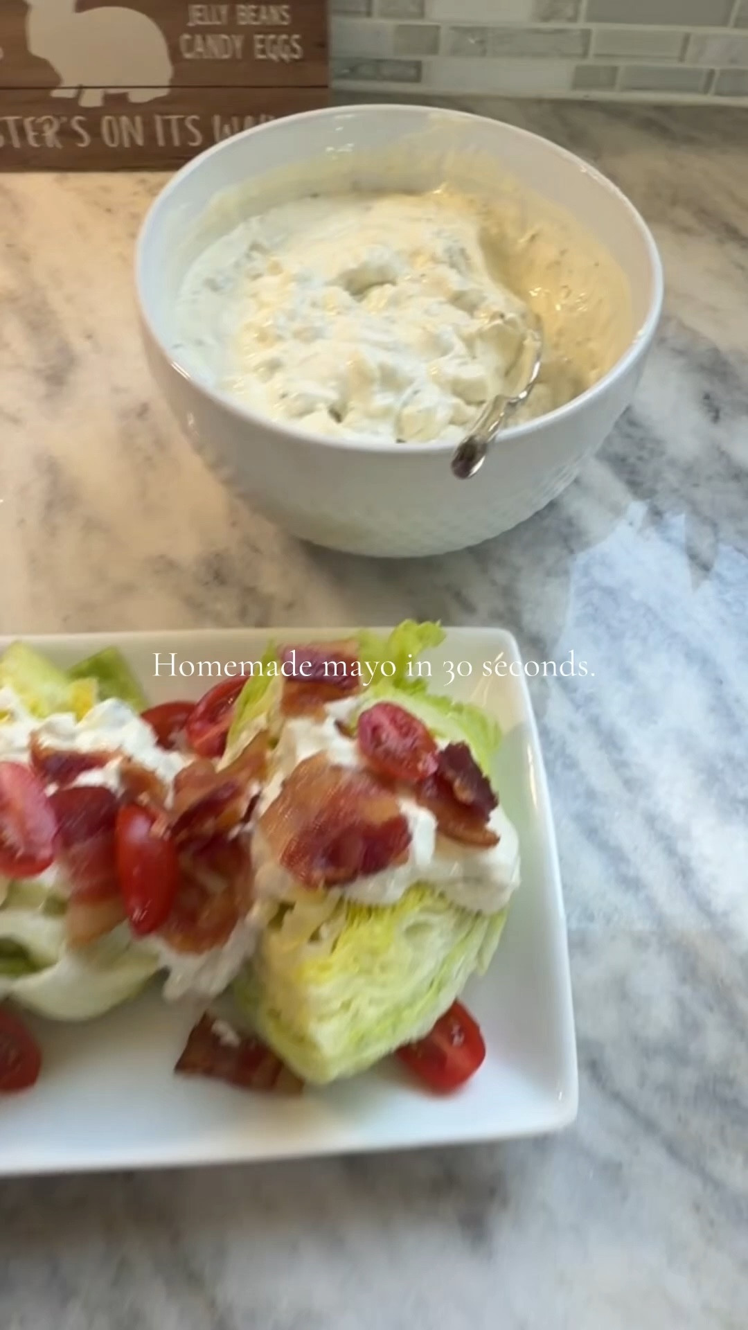 Homemade blue cheese dressing from scratch — yes, even the mayo.

Thick. Creamy. Chunky.
Exactly how a steakhouse wedge should taste.

Making dinner at home feel elevated is my favorite kind of luxury 🤍

Tools I used are linked here.

#LTKOver40 #LTKHome #LTKfoodie