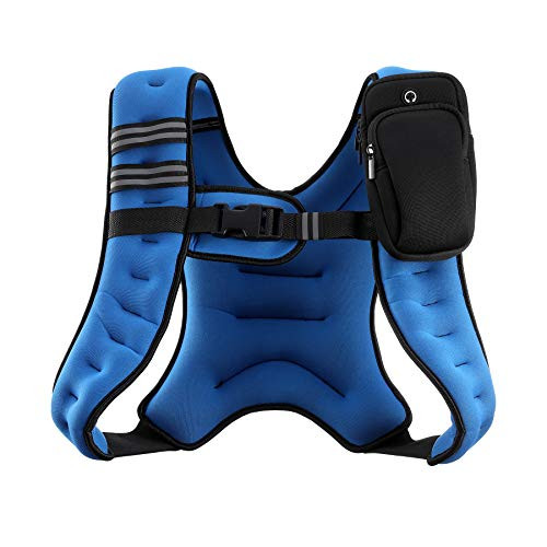 ZELUS Weighted Vest, 6lb/8lb/12lb/16lb/20lb/25lb/30lb Weight Vest with Reflective Stripe for Work... | Amazon (US)