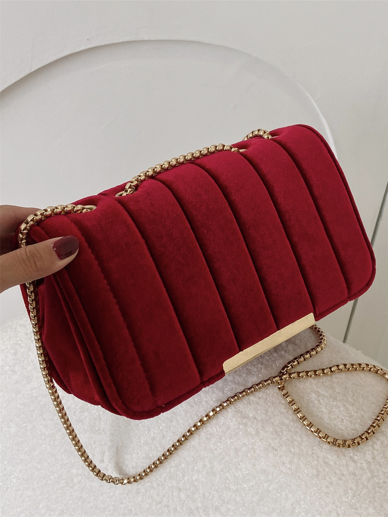 Waterproof,Lightweight,Business Casual Minimalist Chain Flap Square Bag For Teen Girls Women Coll... | SHEIN