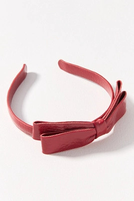 Violet & Brooks Faux-Leather Bow Headband | Anthropologie (US)