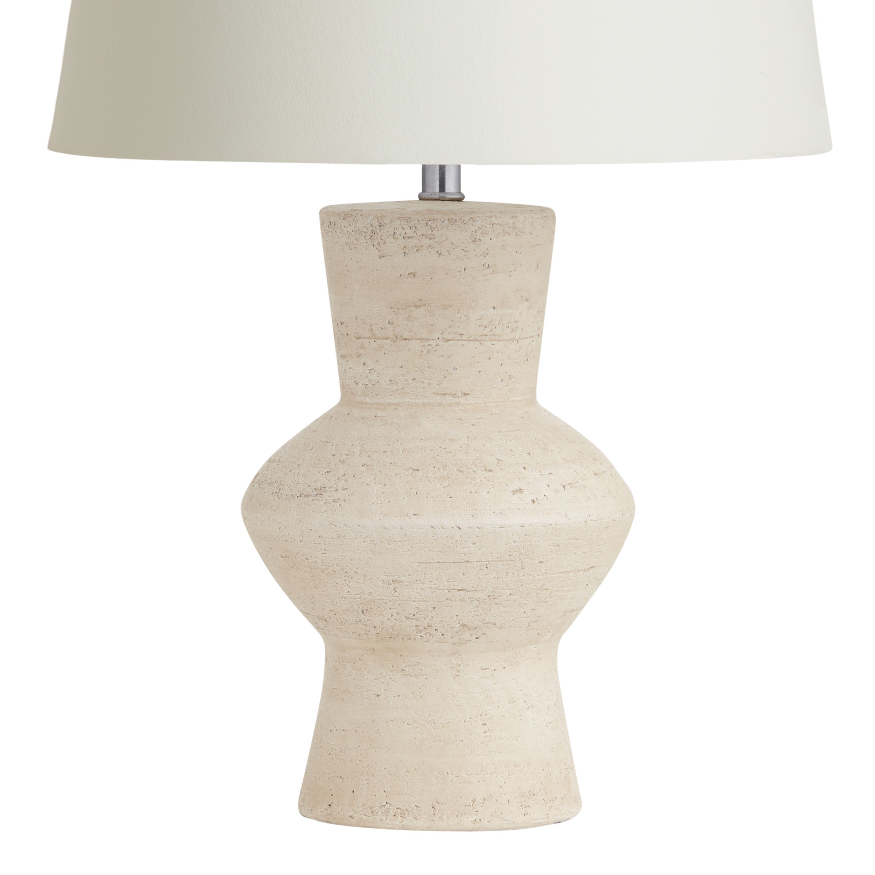 White Terracotta Stacked Table Lamp Base - World Market | World Market