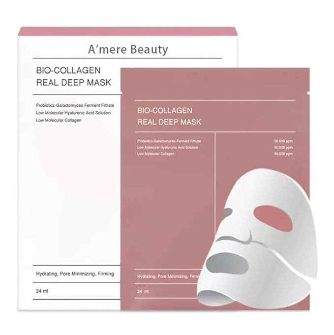 A'mere Beauty Bio-Collagen Real Deep Mask, Hydrating Overnight Hydrogel Mask, Pore Minimizing, El... | Amazon (US)