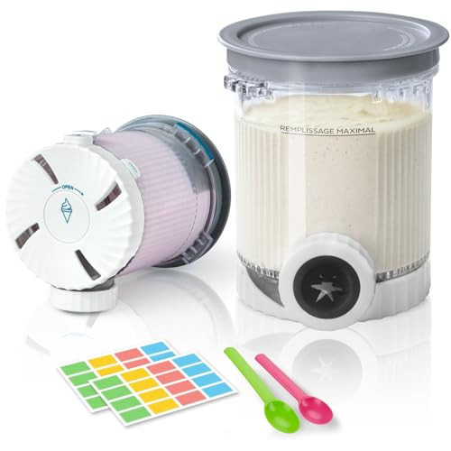 2 Pack Creami Swirl Pints & Lids for Ninja, Compatible with NC700 Series Ninja Swirl Ice Cream & Soft Serve Makers, with 2 Spoons & 32 Writable Labels, BPA-Free & Dishwasher Safe, Grey Lids | Amazon (US)