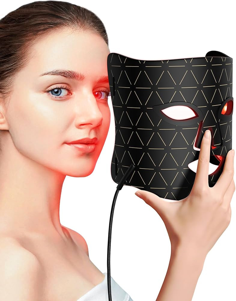 LED Light Therapy Mask Skin Care Mask, LED Red Light Therapy 630nm & 830nm Wavelength for Home Us... | Amazon (US)