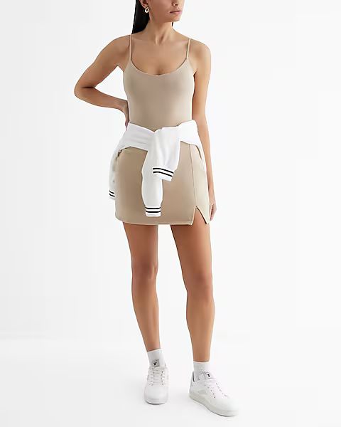 Luxe Comfort Body Contour V-neck Mini Dress | Express