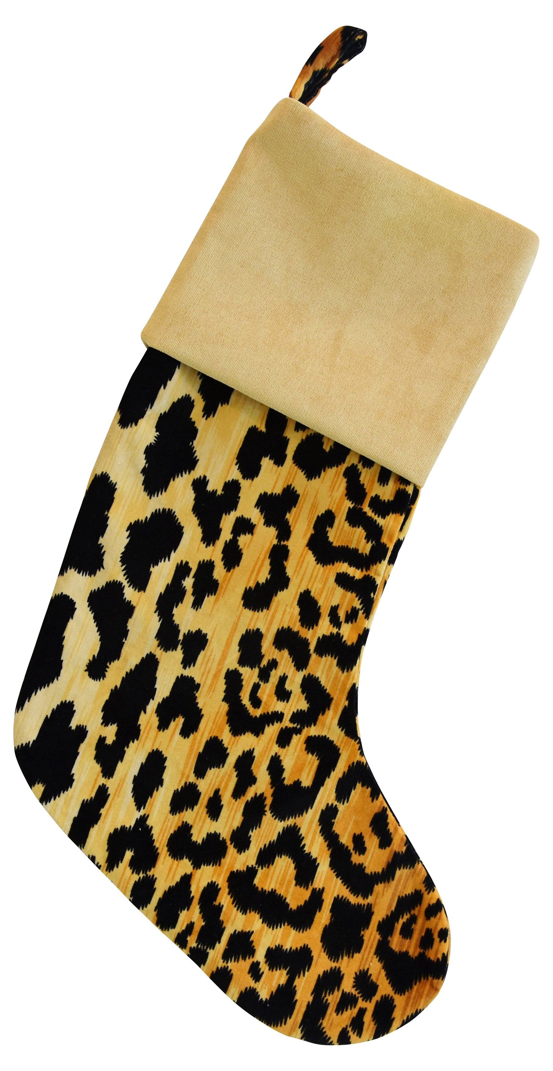 Velvety Leopard Christmas Stocking | One Kings Lane