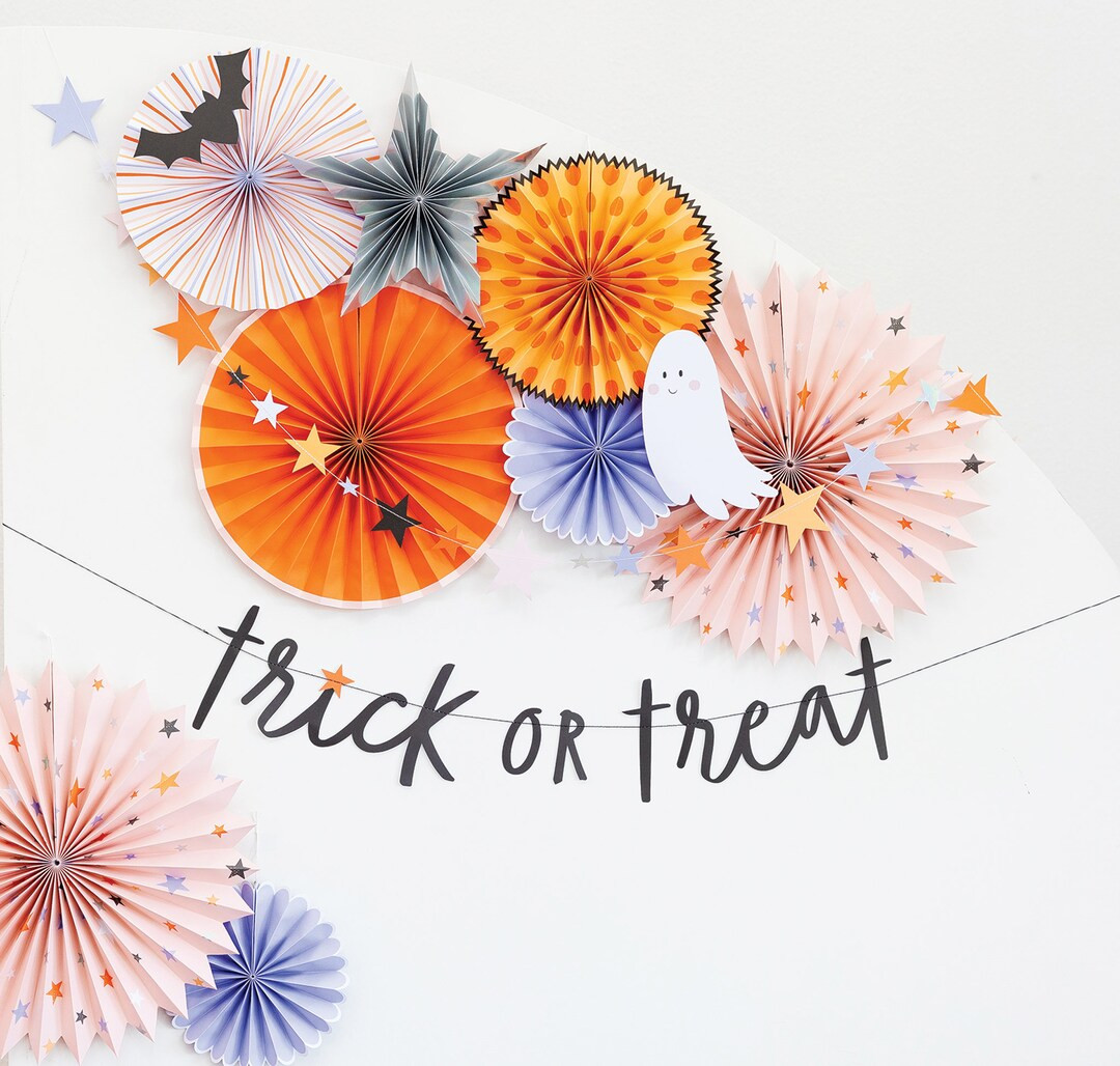 Trick or Treat Fans/ Trick or Treat Banner/ Ghost and Stars - Etsy | Etsy (US)