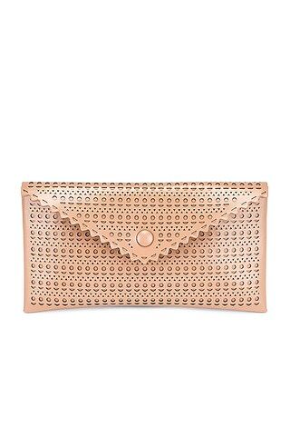 Louise 24 Leather Perforated Clutch | FWRD 