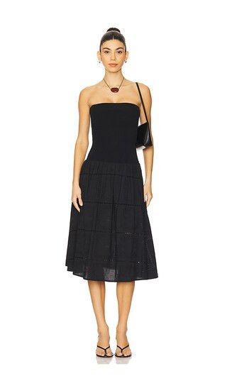 WeWoreWhat Ribbed Cotton Midi Dress in Black. - size S | Revolve Clothing (Global)
