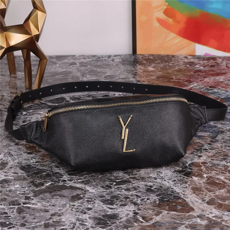Luxury Fanny Pack Leather Womens Designer Belt Bag Classic Gold Buckle Waist Bag Fashion Bumbag C... | DHGate