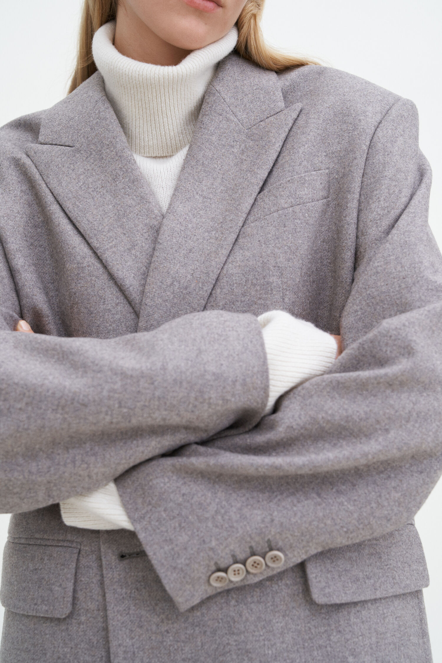 Double Breasted Flannel Blazer | Filippa K