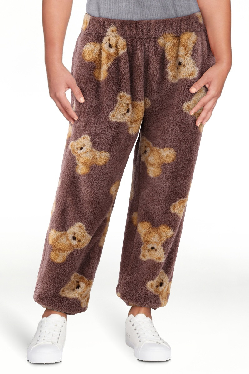 No Boundaries Print Plush Joggers, Women's - Walmart.com | Walmart (US)