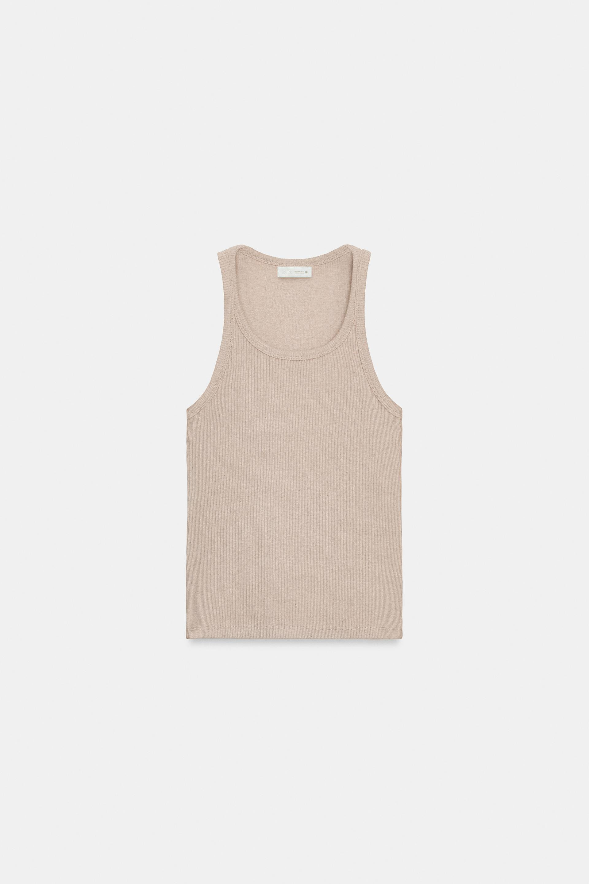 RIBBED STRAPPY TOP | Zara UK