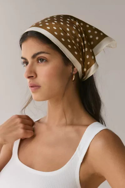 Polka Dot Satin Headscarf | Urban Outfitters (US and RoW)