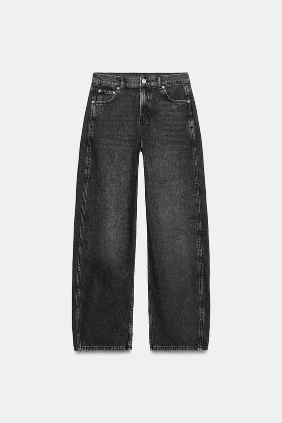 ZW COLLECTION CURVED STRAIGHT JEANS MIT NIEDRIGER LEIBH\u00d6HE | Zara DE