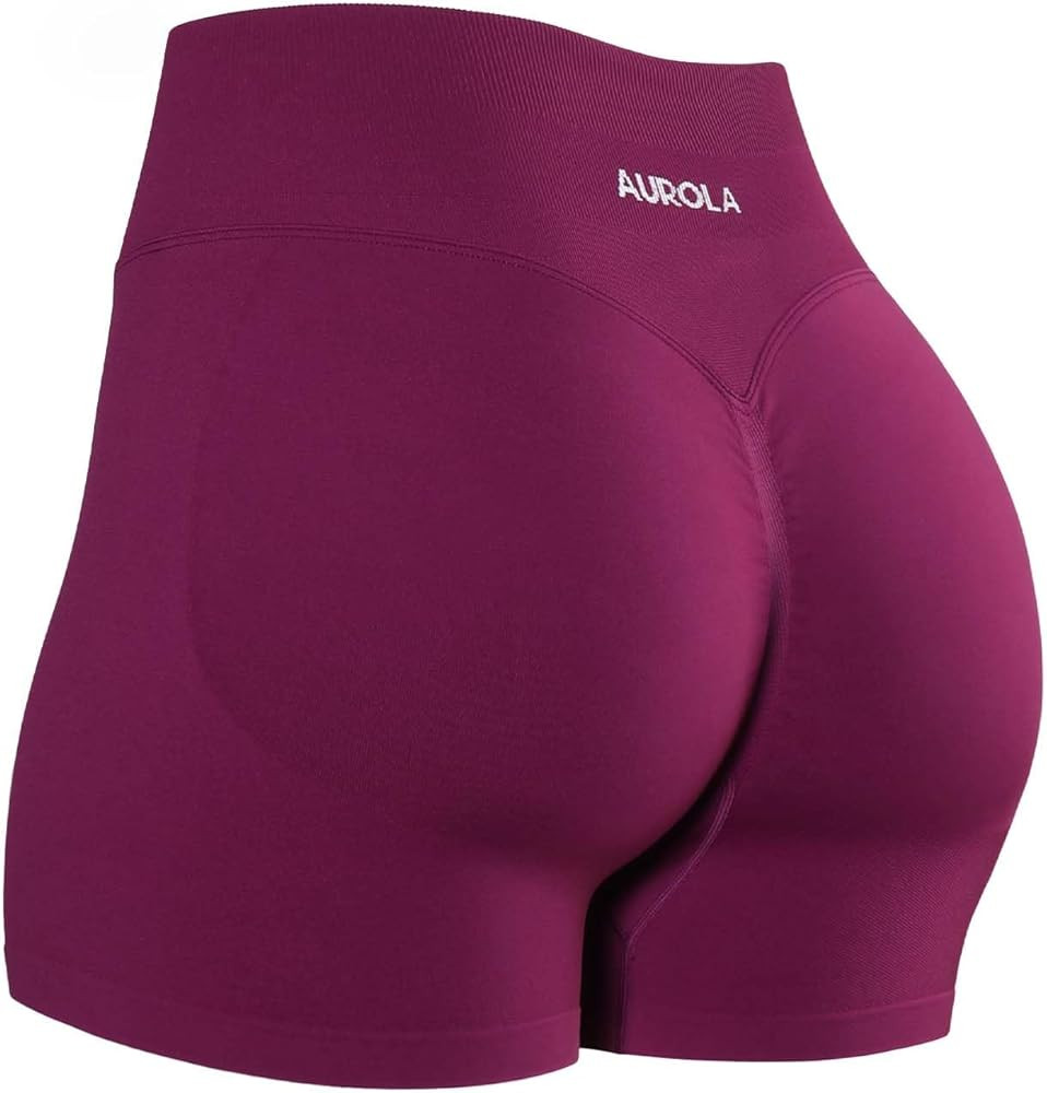 AUROLA Influence Workout Shorts for Women,2.5 3.5 4.5 5.5 6.5 No Roll Up Squat Proof Scrunch Seam... | Amazon (US)