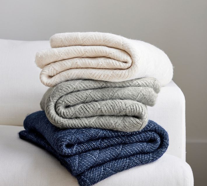 McCade Basketweave Throw | Pottery Barn (US)