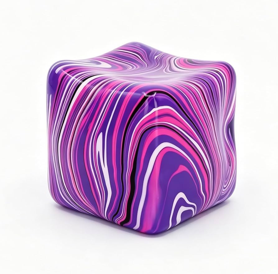 FoxVilla Sensory Swirl Stress Relief Cube, Marble Pattern Squishy Fidget Toy, Large 2.2 Inches, f... | Amazon (US)