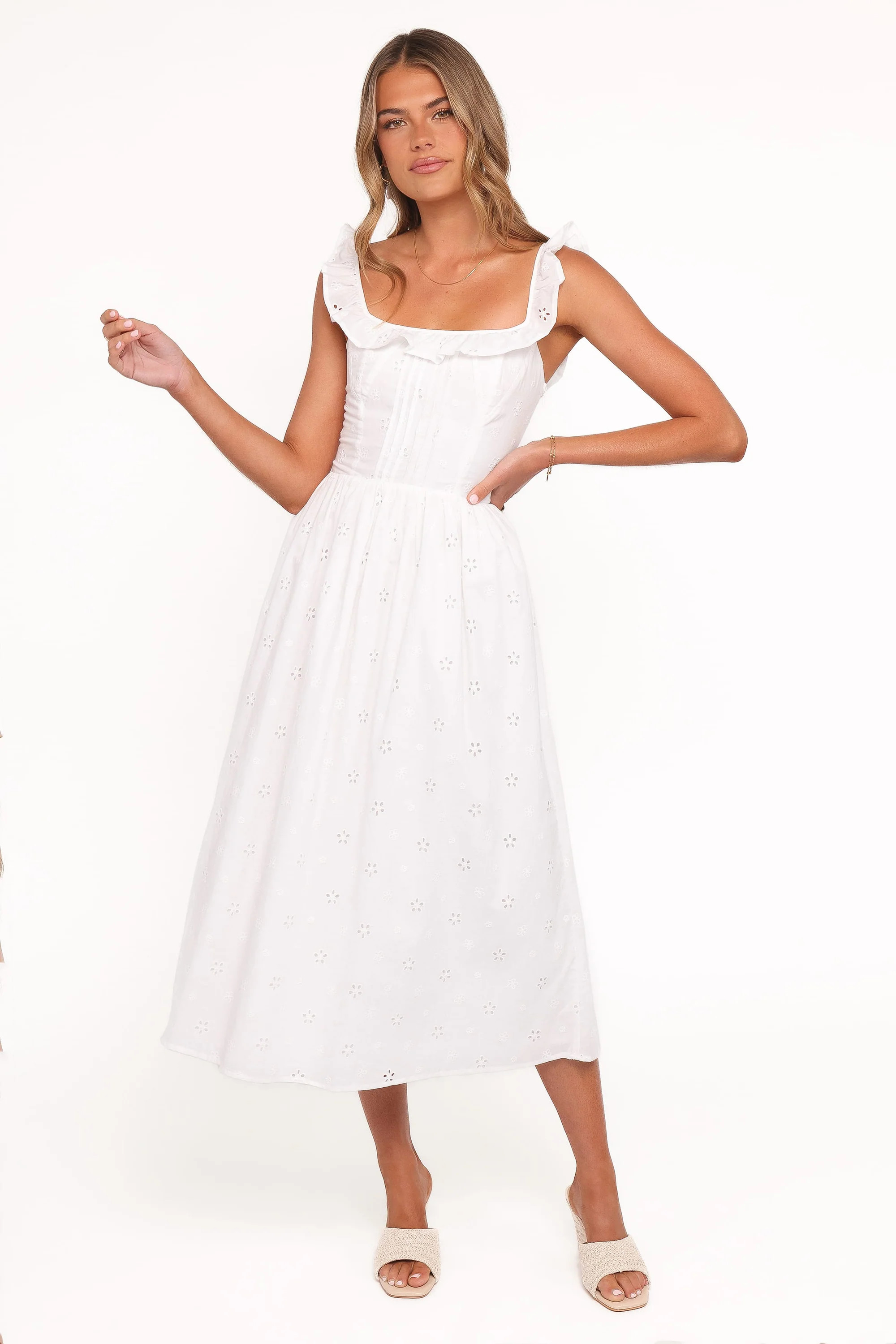 Ruella Midi Dress - White | Petal & Pup (US)