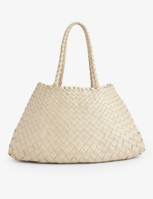 Santa Croce woven-leather top-handle basket bag | Selfridges
