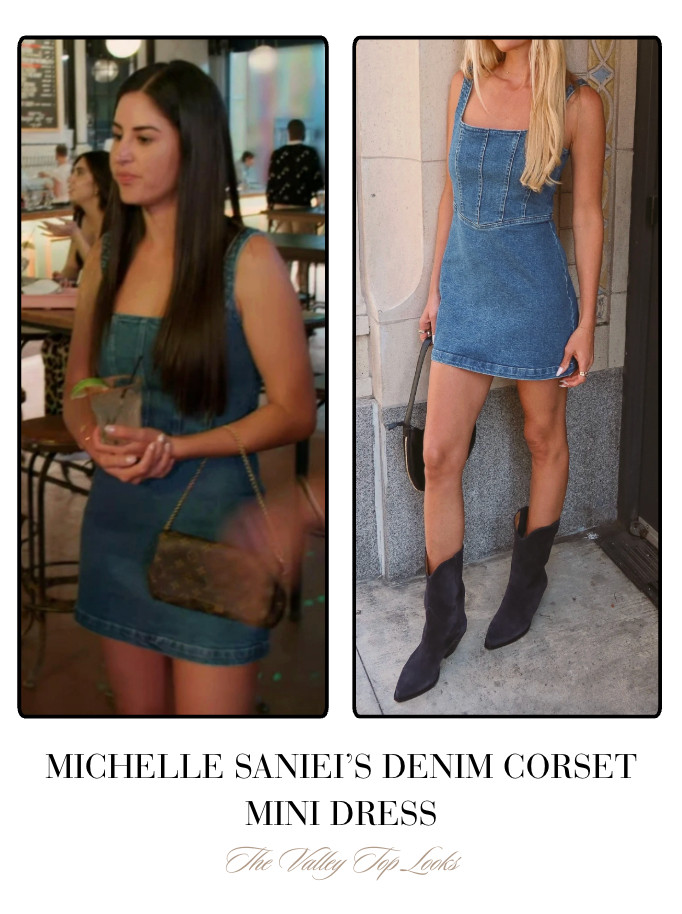 Michelle Saniei's Denim Corset Mini Dress 

 