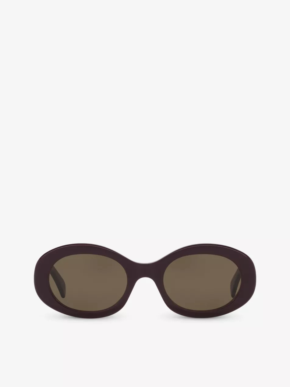 CL40194U Triomphe oval-frame acetate sunglasses | Selfridges