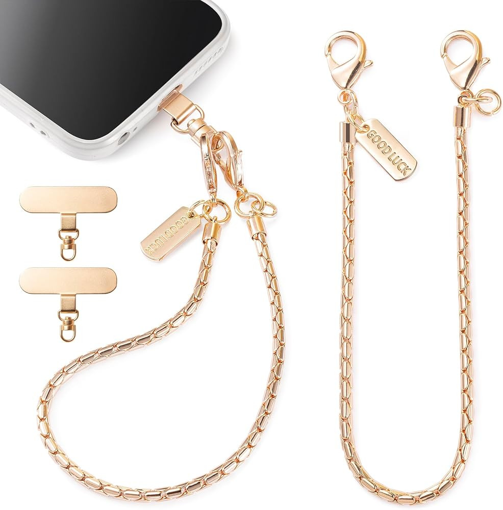 Cellphone Wristlet Copper Lanyards，Metal Safety Detachable Anti Theft Phone Chain Cell Phone Ch... | Amazon (US)