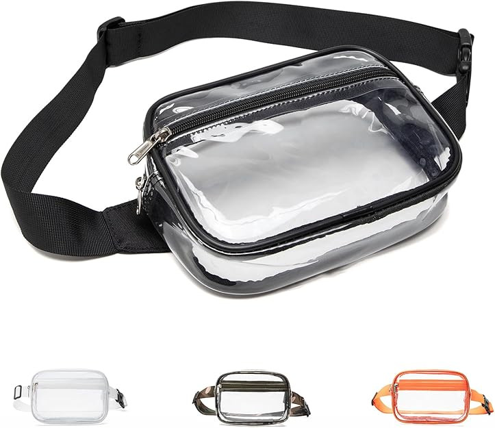 Clear Fanny Pack Stadium Approved - Waterproof Cute Waist Bag Stadium Approved Clear Purse Transp... | Amazon (US)