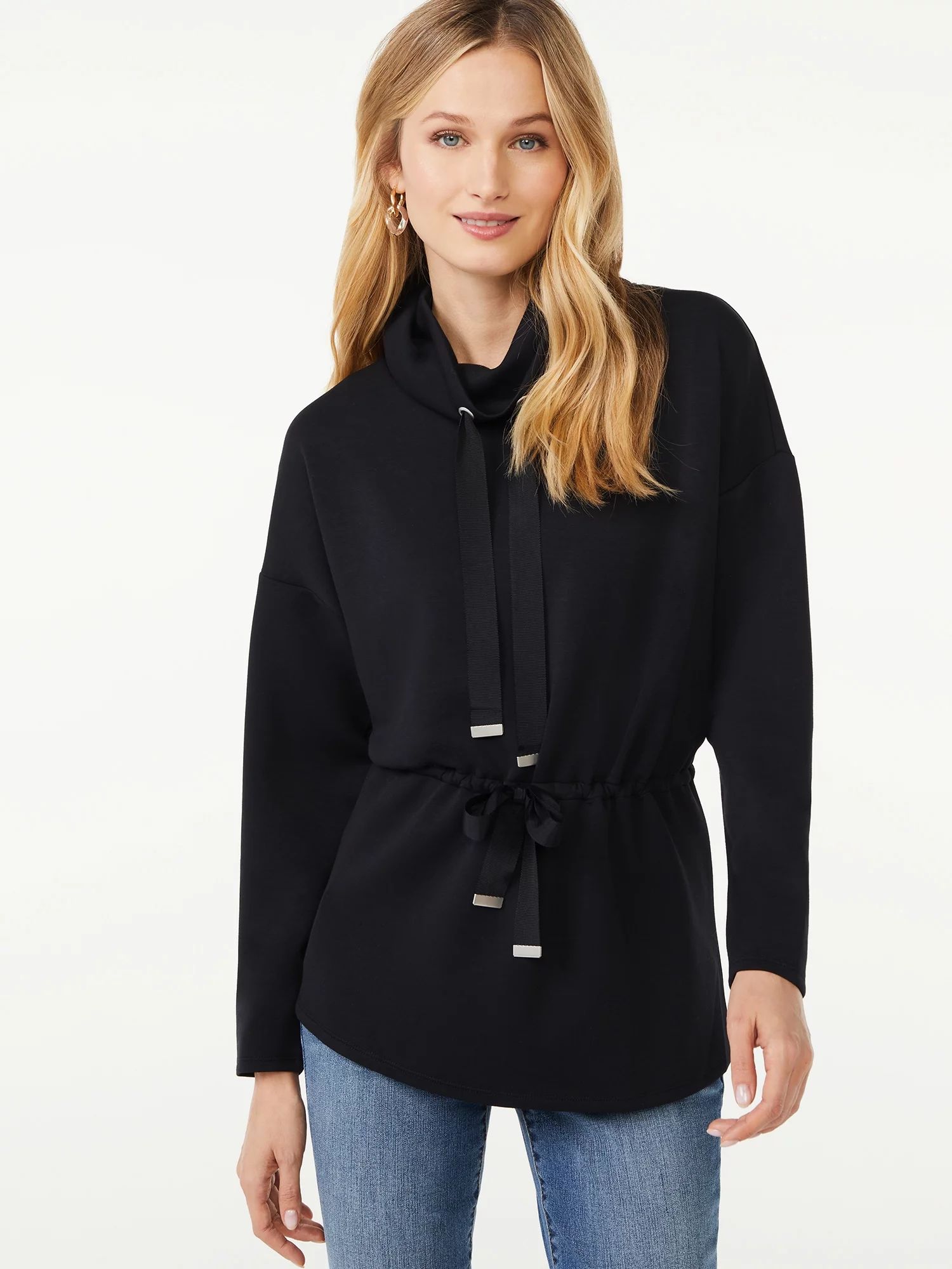 Scoop Women's Cinched Waist Pullover Top | Walmart (US)