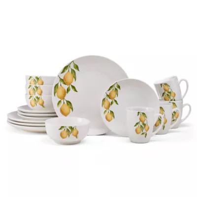 Studio Nova Countryside Lemons 16-Piece Dinnerware Set in White | Bed Bath & Beyond | Bed Bath & Beyond