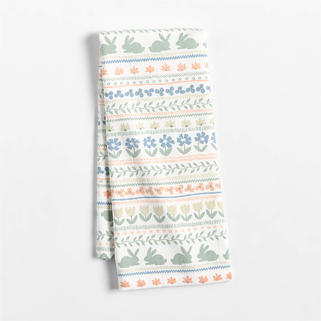 Easter Fair Isle Printed Organic Cotton Kitchen Dish Towel | Crate & Barrel | Crate & Barrel