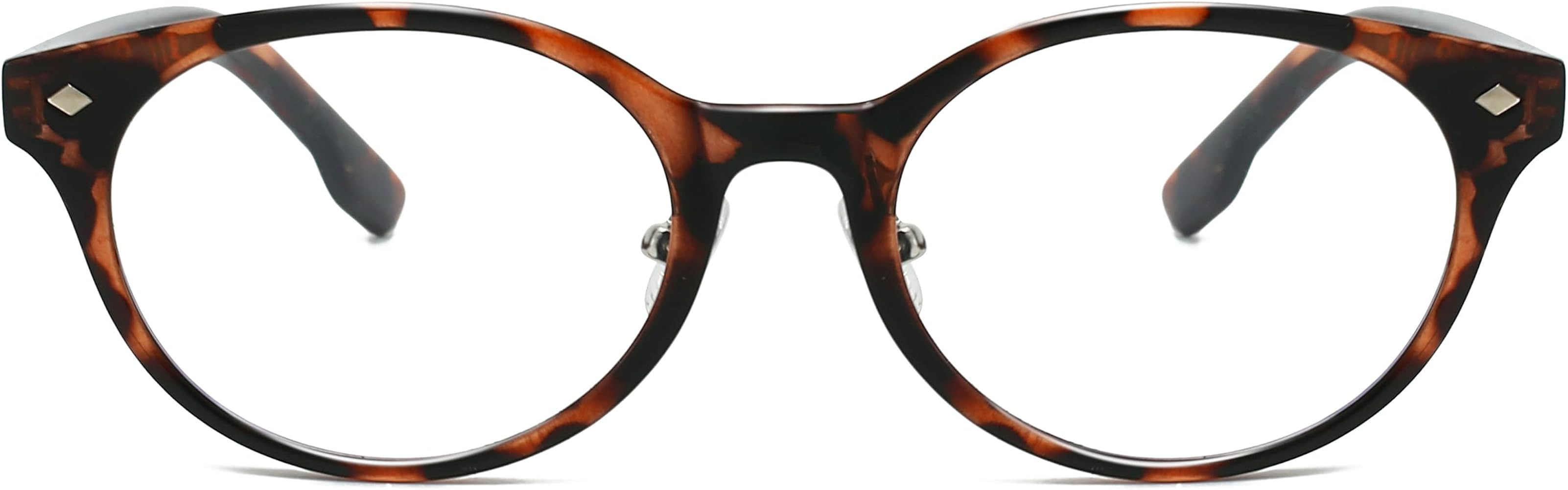 Retro Oval Glasses for Women Men Fashion Round Blue Light Glasses 90s Fake Eyeglasses | Amazon (US)