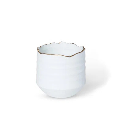 Gilded Organic Edge Pot, 5 in. | Perigold