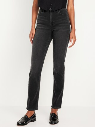 High-Waisted Wow Straight Ankle Jeans | Old Navy (US)
